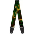 Buckle-Down Premium Guitar Strap, Support Our Troops Camouflage Olive/Yellow Ribbon, 29 to 54 Inch Length, 2 Inch Wide
