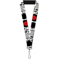 Buckle-Down Lanyard, I Heart Anime Bold Black/White/Red, 22 Inch Length x 1 Inch Width