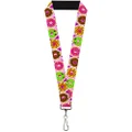 Buckle-Down Lanyard, Sprinkle Donut Expressions Pink/Multicolour, 22 Inch Length x 1 Inch Width