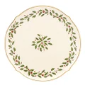 Lenox 830142 Holiday Round Serving Platter, Red & Green, 3.0 LB