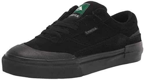 Emerica Men's Vulcano Low Top Skate Shoe, Black/Black, 8.5