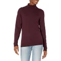 Amazon Essentials Women's Classic-Fit Lightweight Long-Sleeve Turtleneck Sweater (Available in Plus Size), Burgundy, Small