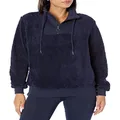 Sweaty Betty Women's Sherpa Half Zip Sweatshirt, Navy Blue, Large