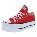 CONVERSE ALL STAR Women's Chuck Taylor All Star Lift Sneakers, Red White, 9.5 Women/7.5 Men
