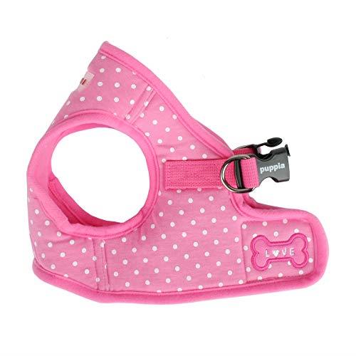 Puppia Dotty Step-in Vest Dog Harness No Pull No Choke Easy Wear Training Walking for Small Dog, Small, Pink
