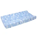 Carter's Take Flight Airplane/Cloud/Star Super Soft Changing Pad Cover, Blue, Navy, White,