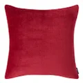 Nautica Euro Sham Soft Fleece Zipper Closure, Stylish Home Decor for Bed or Couch, 26" x 26", Red
