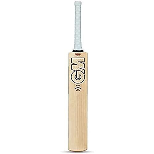 GM Icon Pro Edition English Willow Professional Cricket Bat for Men | Free Cover | Lightweight | Short Handle | Made in UK