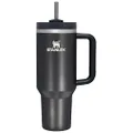 Stanley Quencher H2.0 FlowState Stainless Steel Vacuum Insulated Tumbler with Lid and Straw for Water, Iced Tea or Coffee, Smoothie and More, Black Glow, 40 oz