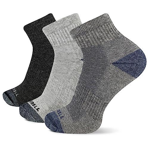 Merrell Quarter 3-Pack Socks Charcoal Black LG/XL (US Men's 13-15), Charcoal Black, Large-X-Large
