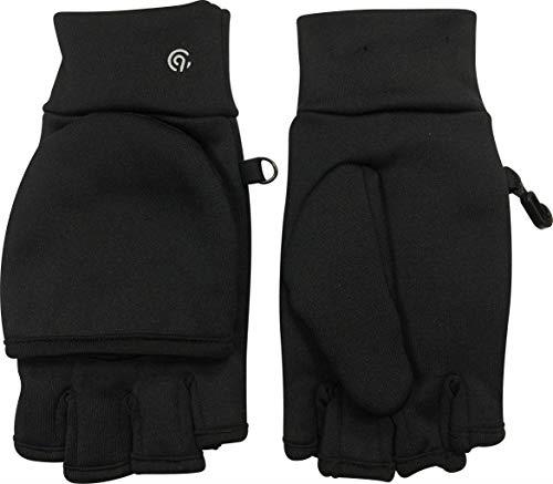 Champion C9 Women's Flip Top Mitten and Fingerless Glove, Black, OS