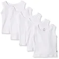HonestBaby Baby Muscle Tee Sleeveless T-Shirt Multi-Packs, 5-Pack Bright White, 12 Months