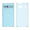 Itskins Spectrum R // Clear Compatible with Google Pixel 7a, Protective Phone Case, Anti-Yellowing, Shockproof Cover, and Military Grade Phone Case - Light Blue
