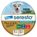 Seresto Flea & Tick Collar for Dogs and Puppies up to 8 kg, Single Pack, Long-lasting Protection, Odourless, Adjustable and Water-Resistant Dog Collar, 1 Pack