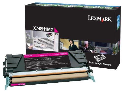 Lexmark X748H1MG Magenta High Yield Return Program Toner Cartridge for X748 Printer, 1000 Page-Yield