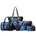 2E-youth Designer Purses and Handbags for Women Satchel Shoulder Bag Tote Top Handle Bag, Black,blue, Large