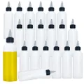 20 Pcs 4 Oz Plastic Squeeze Condiment Bottles with Twist-on Cap Lids,Sauce Bottle with Squeeze Top,Squirt Condiment Bottles for Ketchup,Mustard,Olive Oil and More