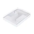 WENPACK 12" Cardboard Letter Shaped Mache Charcuterie Tray Strawberries Fillable Grazing Box with Clear Lid (White, I)