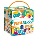 Paint Pop Paint Sticks For Kids - 20 Pack Assorted Colours & Fun Storage Tub - Twist & Paint, Mess-Free, Fast Drying Action, Easy Clean Up, Vibrant Colours, Multi-Surface