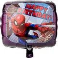 amscan 11011936 Square Birthday Foil Balloon with Spiderman Design-1 Pc