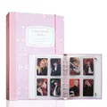 MOMOSI Kpop Photocard Binder A5 Photocard Collect Book 6 Ring A5 Binder Photocard Holder Kpop Photocard Holder Refillable Picture Book for Photos with 30 Pcs Inner Refills Album (Pink Ink Splash)