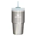 Stanley Quencher H2.0 FlowState Stainless Steel Vacuum Insulated Tumbler with Lid and Straw for Water, Iced Tea or Coffee, Smoothie and More, Stainless Steel Shale, 20 oz