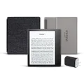 Kindle Oasis Essentials Bundle including Kindle Oasis (32 GB + Free 4G LTE), Amazon Fabric Cover - Black, and Power Adapter