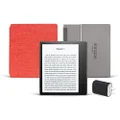 Kindle Oasis Essentials Bundle including Kindle Oasis (32 GB + Free 4G LTE), Amazon Fabric Cover - Red, and Power Adapter