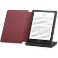 Kindle Paperwhite Signature Edition Essentials Bundle including Kindle Paperwhite Signature Edition, Amazon Leather Cover - Merlot, and Wireless Charging Dock