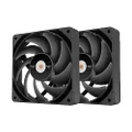 Thermaltake TOUGHFAN 12 Pro PWM High Static Pressure (up to 2000RPM) Radiator Fan (2 Pack) - Black Edition, CL-F159-PL12BL-A