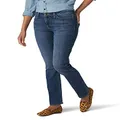 Lee Women's Legendary Mid Rise Straight Leg Jean, Seattle, 16 Long