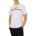 Ben Sherman Signature Flock Logo T-Shirt, White, XX-Large