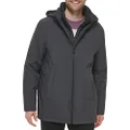 Calvin Klein Men’s Water and Wind Resistant Hooded Coat from Fall Into Winter, Iron, XX-Large