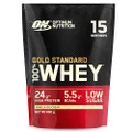 Optimum Nutrition Gold Standard Whey Protein Powder Muscle Building Supplements with Glutamine and Amino Acids, Vanilla Ice Cream, 14 Servings, 450 g