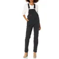 Dickies Women's Duck Double Front Bib Overalls, Rinsed Black, X-Large