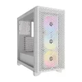 CORSAIR 3000D RGB Airflow Mid-Tower PC Case - White - 3X AR120 RGB Fans - Four-Slot GPU Support – Fits up to 8X 120mm Fans - High Airflow Design