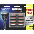 Gillette Men's ProGlide 5 Power Blades Value Pack with 8 Cartridges