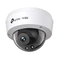 TP-Link VIGI 3MP IR Dome Network Smart Security Camera, 4mm Lens, AI Detection, H.265+, PoE/12V DC, IK10, IP67, Video Enhancement, Remote Control (VIGI C230I(4mm))