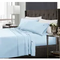 Ramesses Elite 100% Cooling Bamboo Sheet Set, Double, Delicate Blue