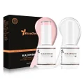 Nicedeco 8 in 1 Builder Base Gel Nail Polish 2 Pcs 15ml White Pink Color Soak Off LED U V Gel Nail Kit Manicure DIY Home for Women