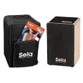 Sela Primera Cajon, Backpack, Seat Cover and Method Bundle, Black