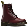Dr. Martens Unisex 1460Z DMC 8 Eyes Lace Up Smooth Leather Boots, Cherry Red, Size UK 3.5