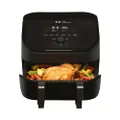 Instant Pot VersaZone Air Fryer comes with XXL Single and Double Air Frying Drawers complete with 8 Smart Programmes - Air Fry, Bake, Roast, Grill, Dehydrate, Reheat - Black, 8.5L