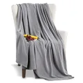 Martex Fleece Blanket King Size - Fleece Bed Blanket - All Season Warm Lightweight Super Soft Anti Static Throw Blanket - Grey Blanket - Hotel Quality- Blanket for Couch (108x90 Inches, Grey)