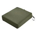 Classic Accessories Montlake FadeSafe Water-Resistant 23 x 25 x 5 Inch Rectangle Patio Lounge Seat Cushion, Heather Grey