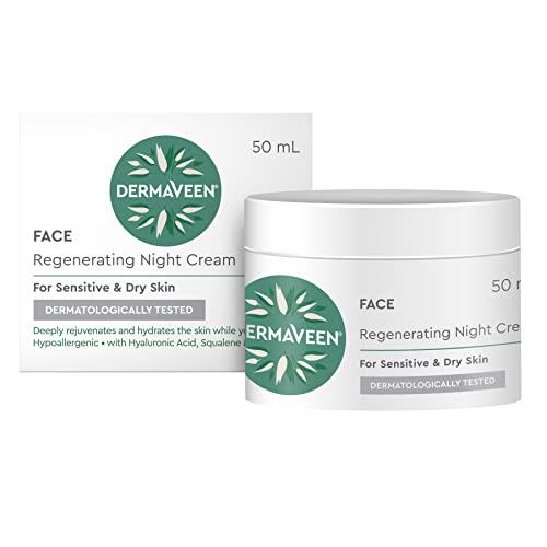 DermaVeen Face Regenerating Night Cream 50mL | Hypoallergenic, Free From Common Irritants, Dermatologically Tested