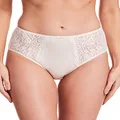 KAYSER Womens Cotton & Stretch Corded Lace Full Briefs, Ivory, 16 US