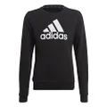 adidas Sportswear Essentials Big Logo Kids' Cotton Sweatshirt, Black, 11-12 Years
