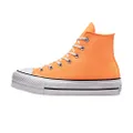 Converse Women's Chuck Taylor All Star Lift High Top Sneakers, Orange, 9.5