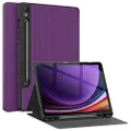 Soke Case for Samsung Galaxy Tab S9 2023 [SM-X710/X716B/X718U]-Premium Shock Proof Stand Folio Case, Multi-Viewing Angles, Soft TPU Back Cover for Galaxy Tab S9 11 inch Tablet, Purple